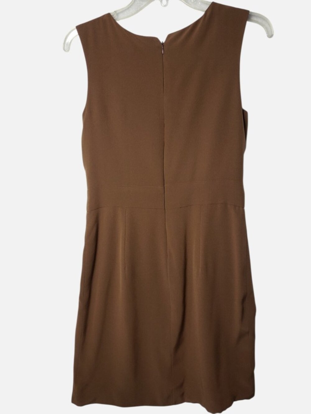 Women’s Sleeveless Dress & Longline Jacket 2Pcs Brown Size 4 - Picture 5 of 16